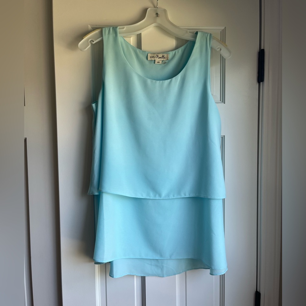 Light blue tank top blouse size S/M